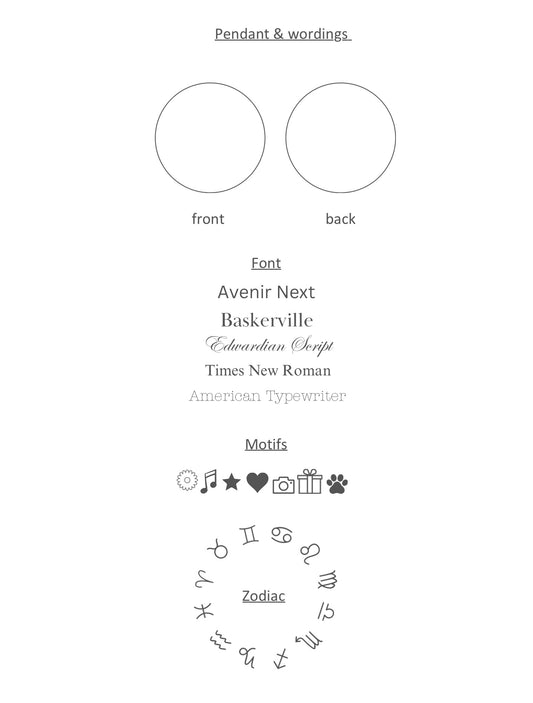 CRYSTALONE Round Engravable Necklace