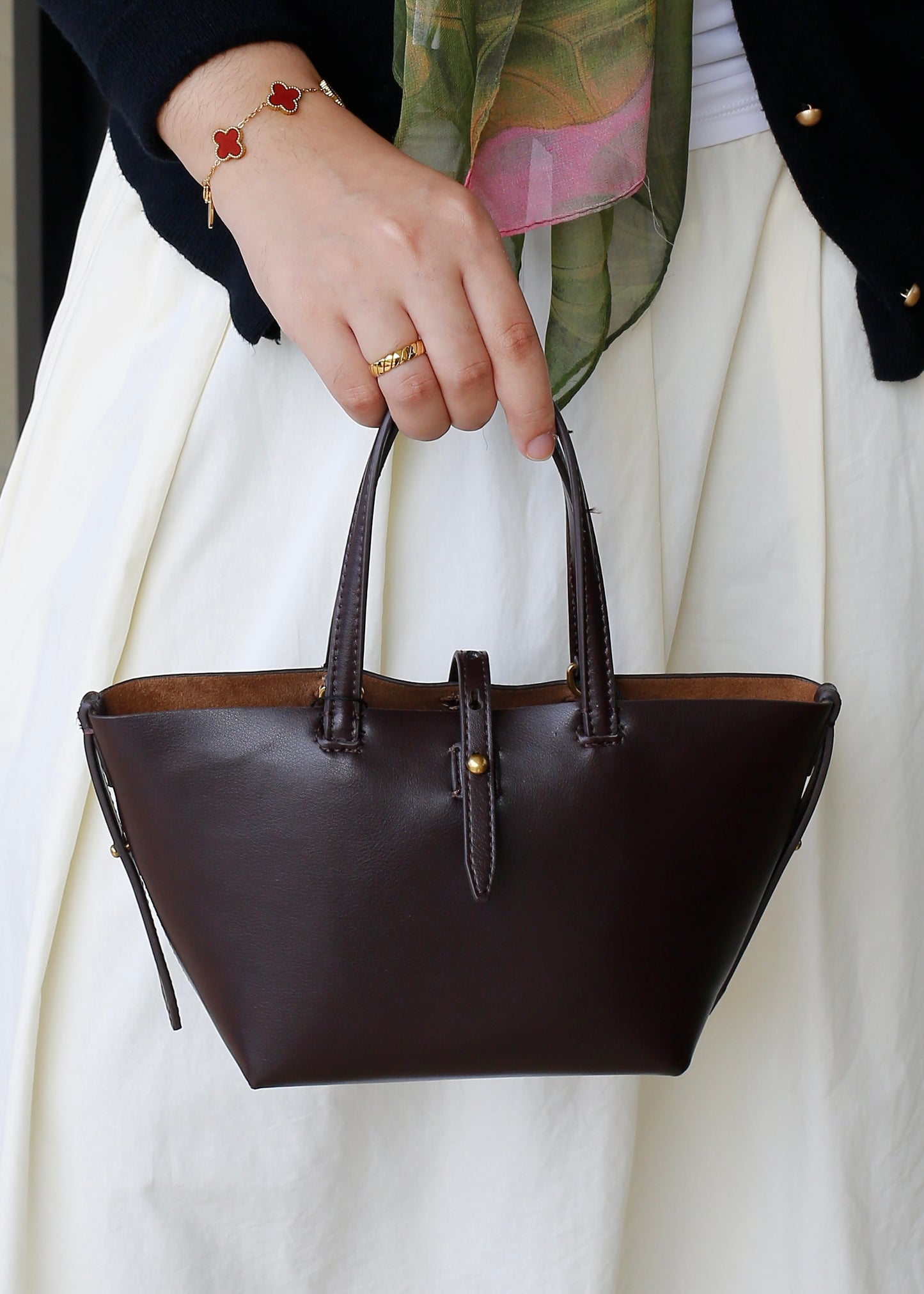 ZARA mini basket tote bag