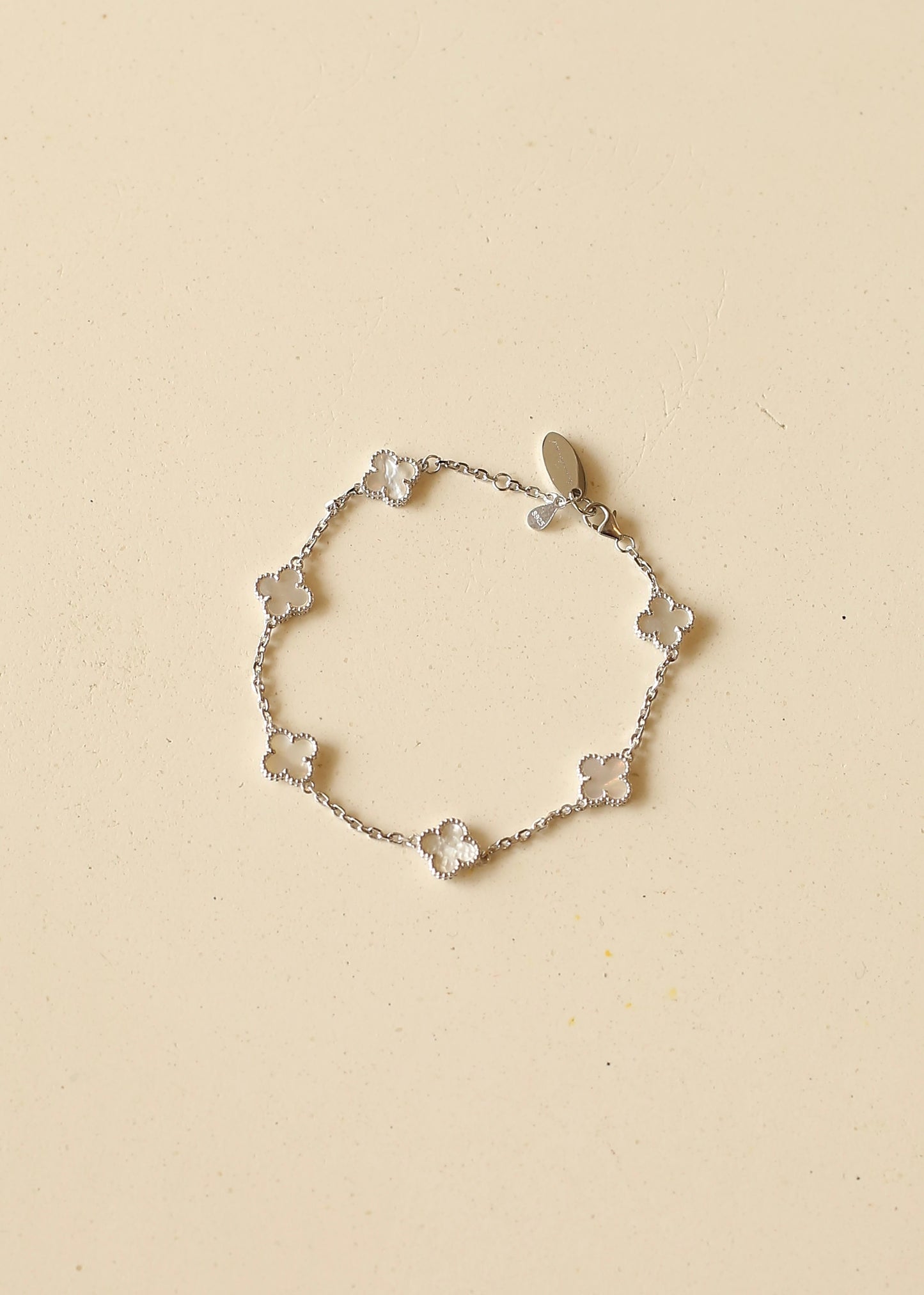 PETITE MILLIE (white) sterling silver bracelet