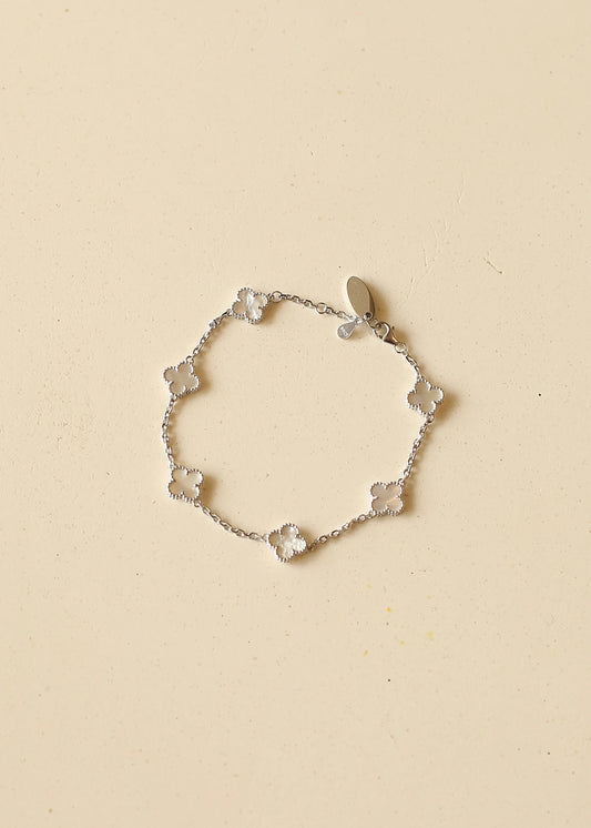 PETITE MILLIE (white) sterling silver bracelet