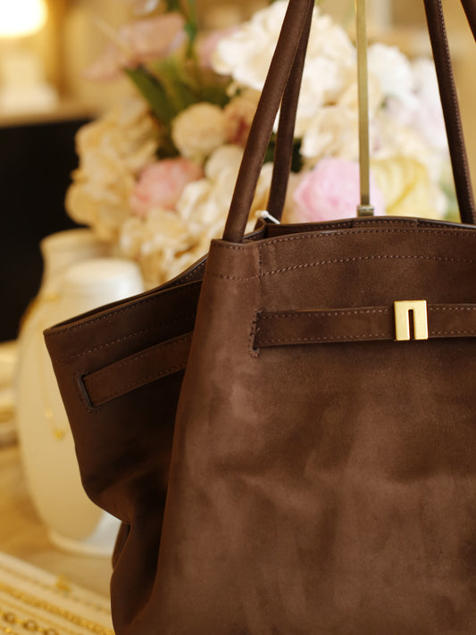 JW PEI medium hana brown suede