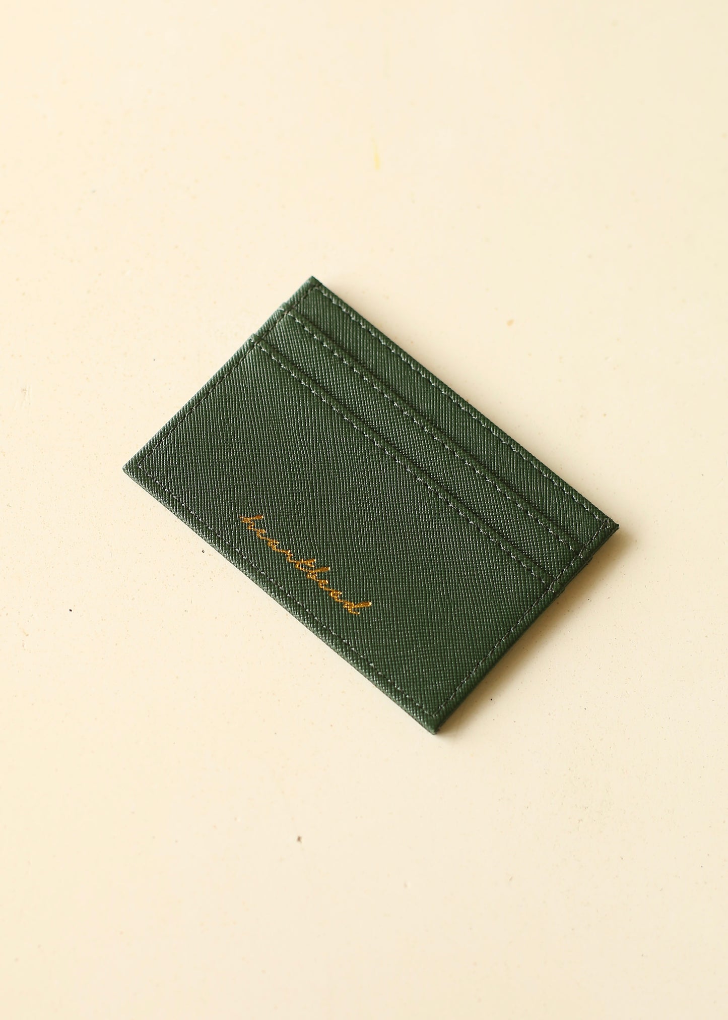 HEARTBEAD cardholder (dark green)