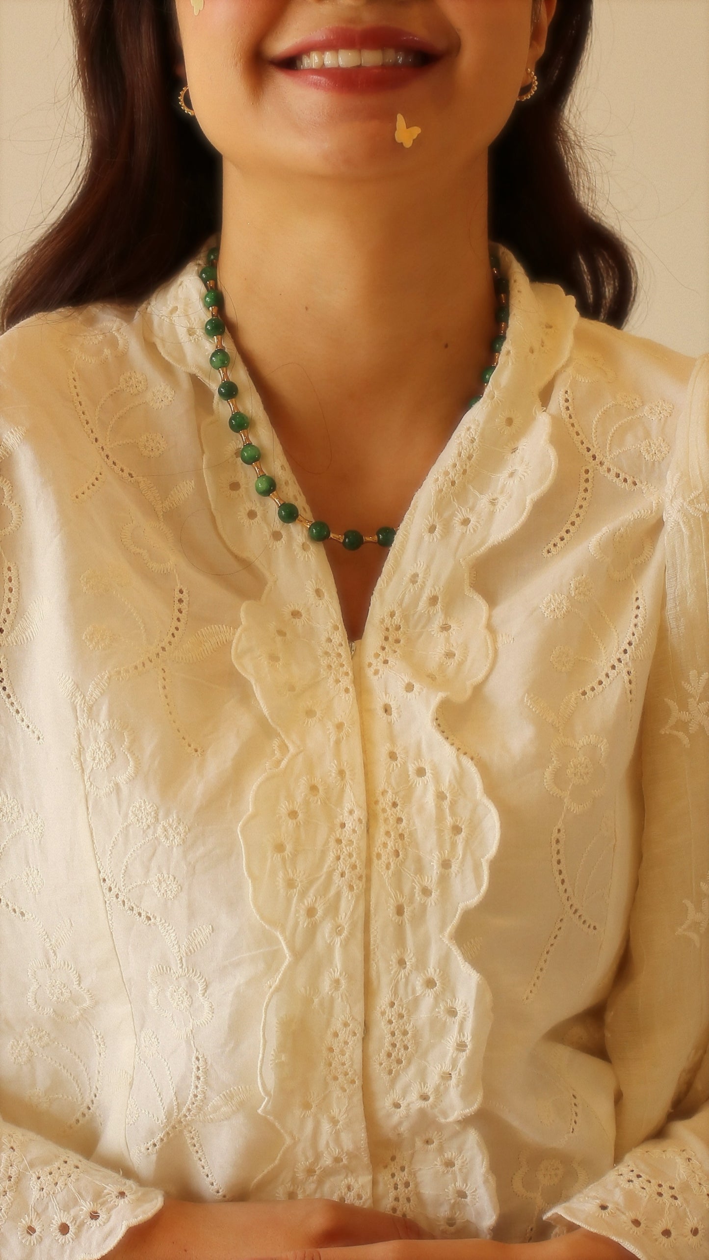 EIDMERALD beaded necklace (stainless steel)
