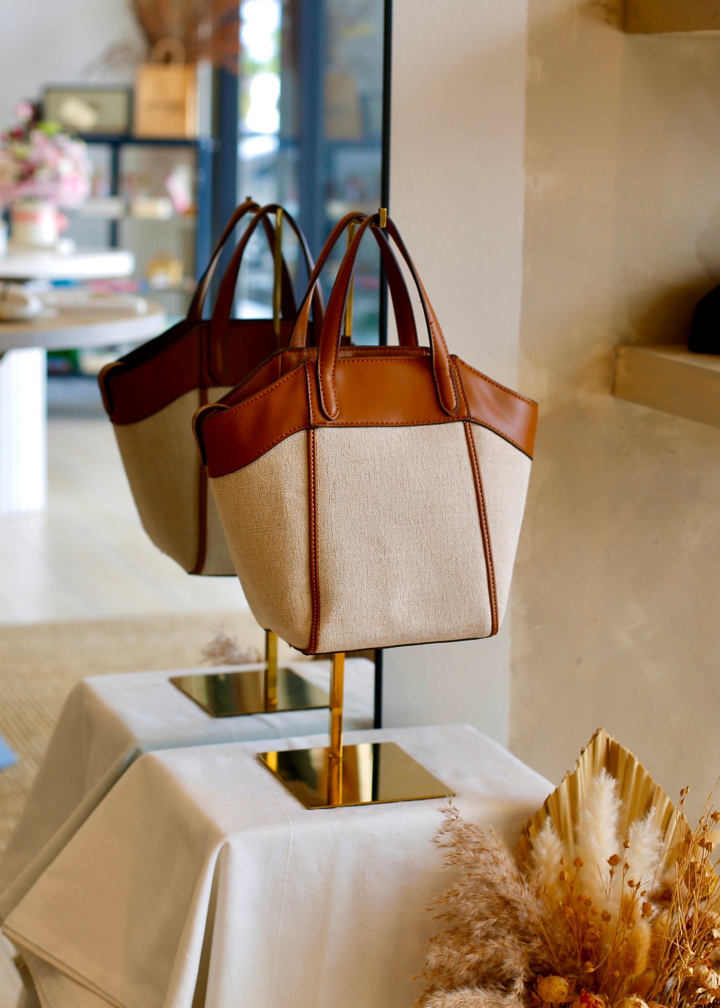 ZARA canvas crossbody bag