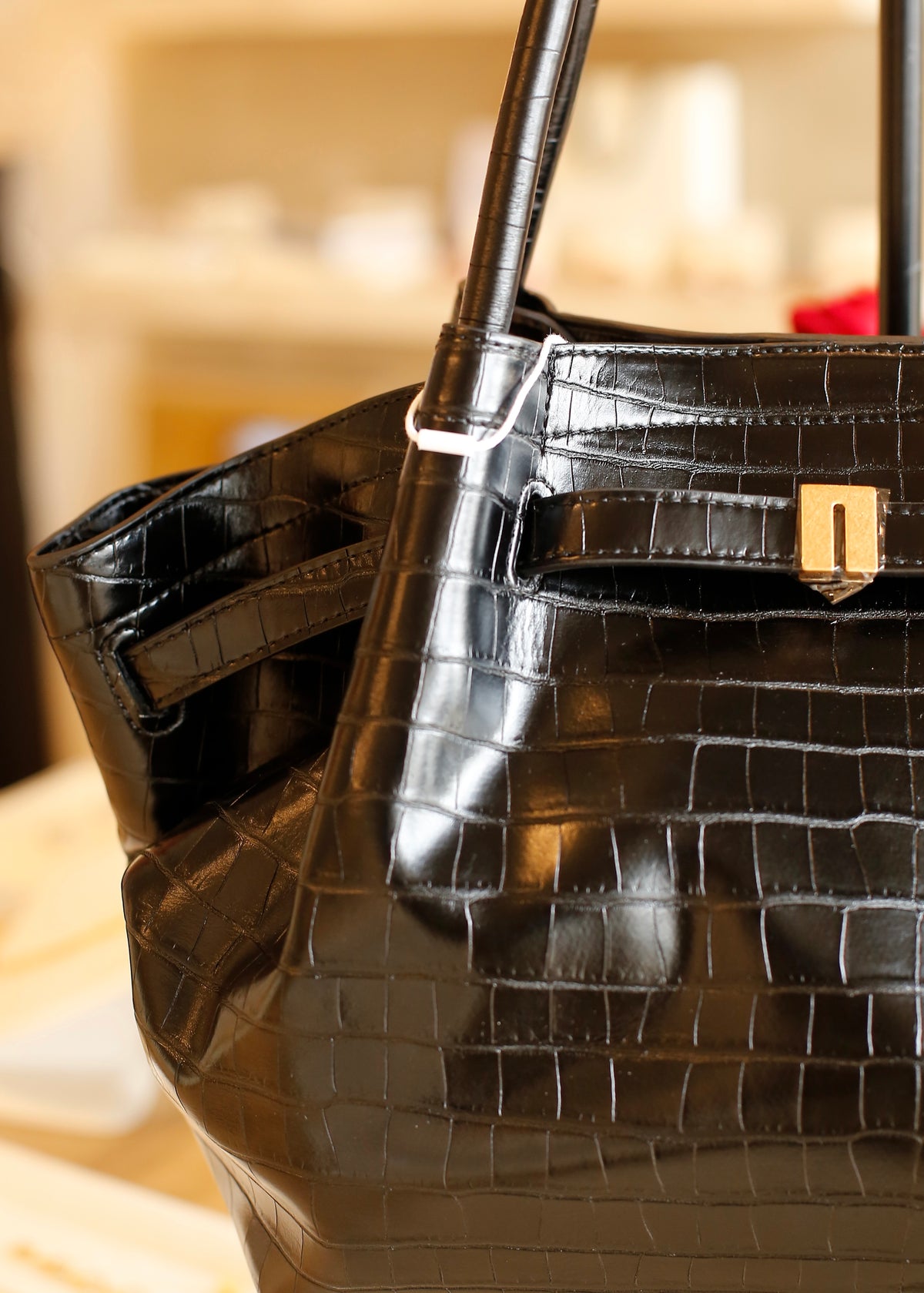 JW PEI medium hana crocodile embossed bag