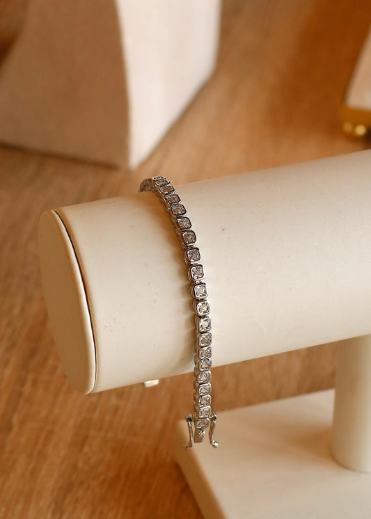 SQUAREBEZEL tennis bracelet