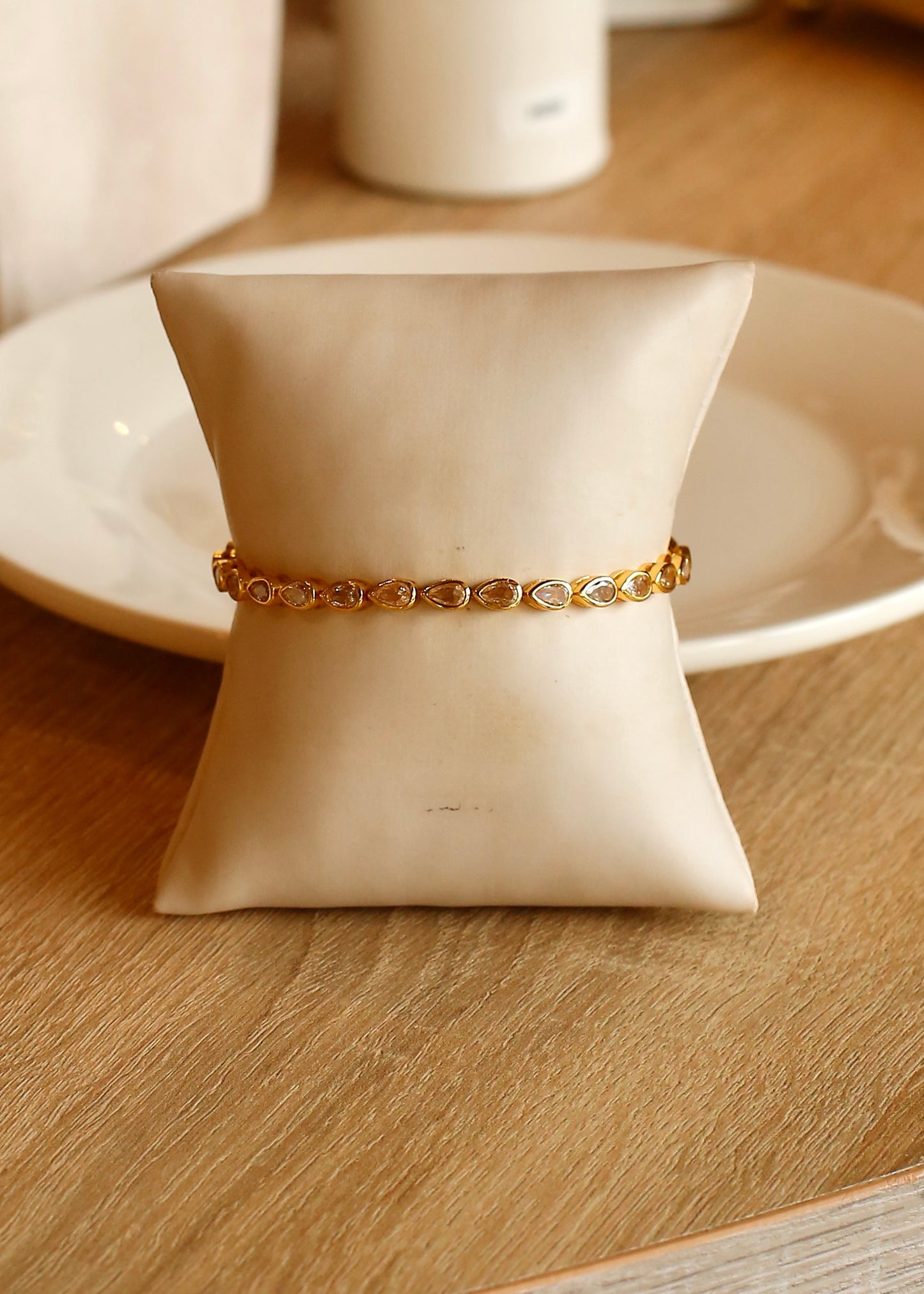 TEARDROP BEZEL tennis bracelet