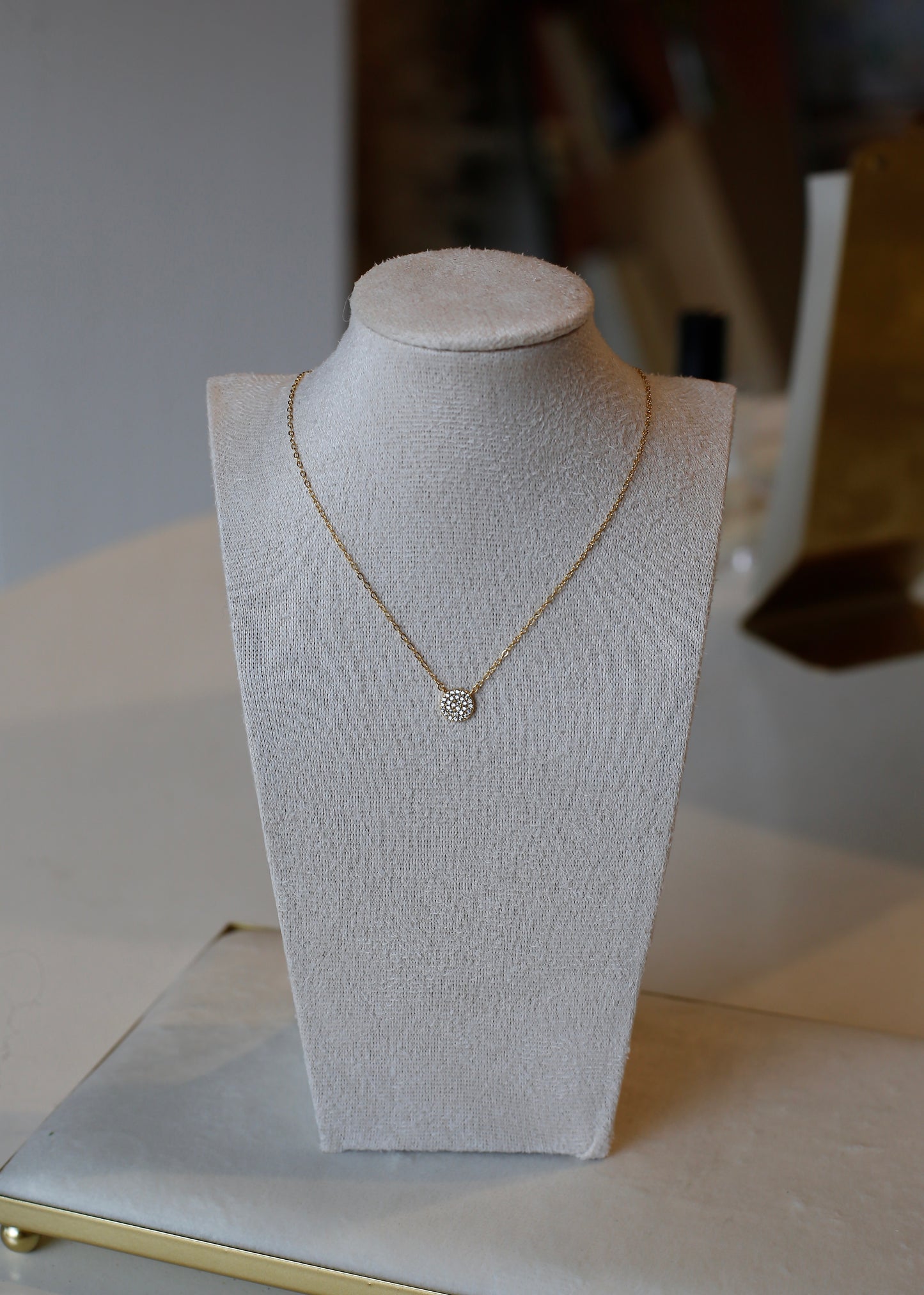 ROUND CUBIC sterling silver necklace
