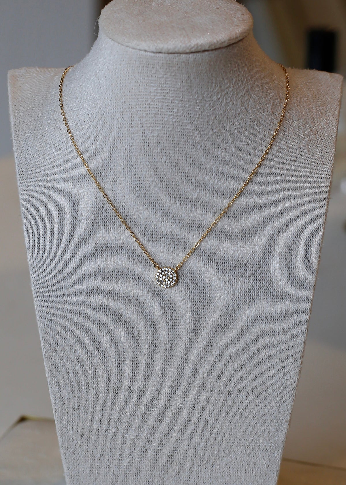 ROUND CUBIC sterling silver necklace