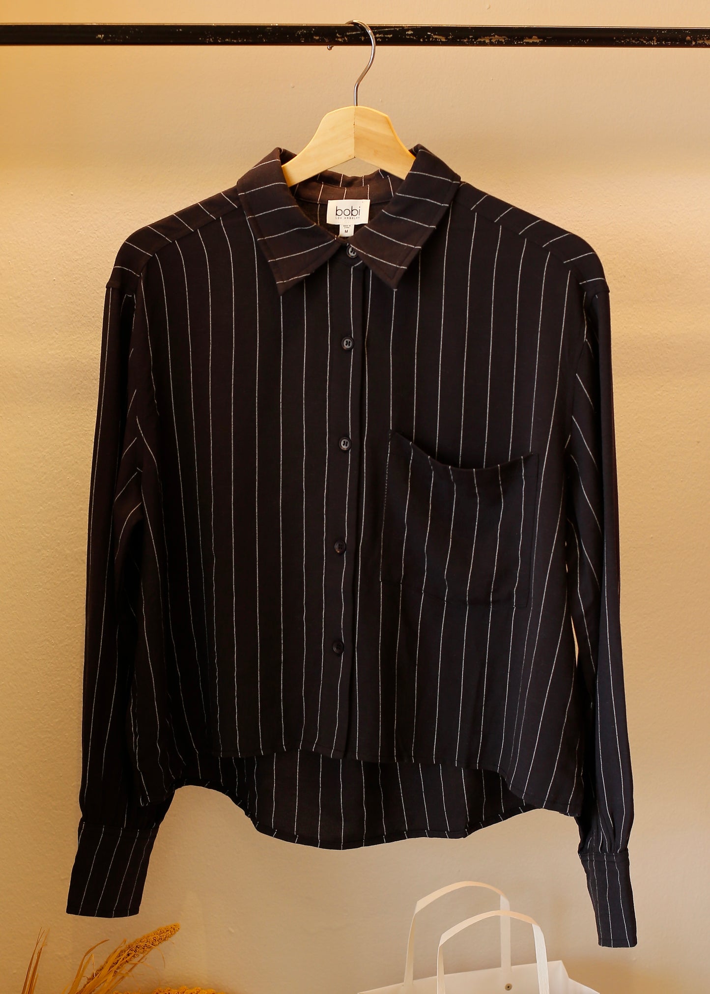 BOBI BOXY button front shirt