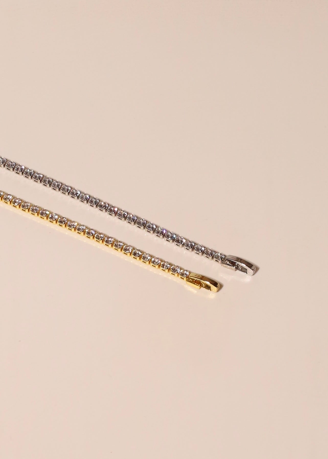 TENNIS (2mm round crystals) silver bracelet