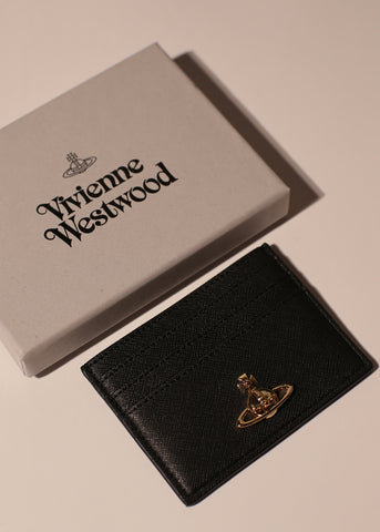 Vivienne Westwood Logo plaque leather cardholder