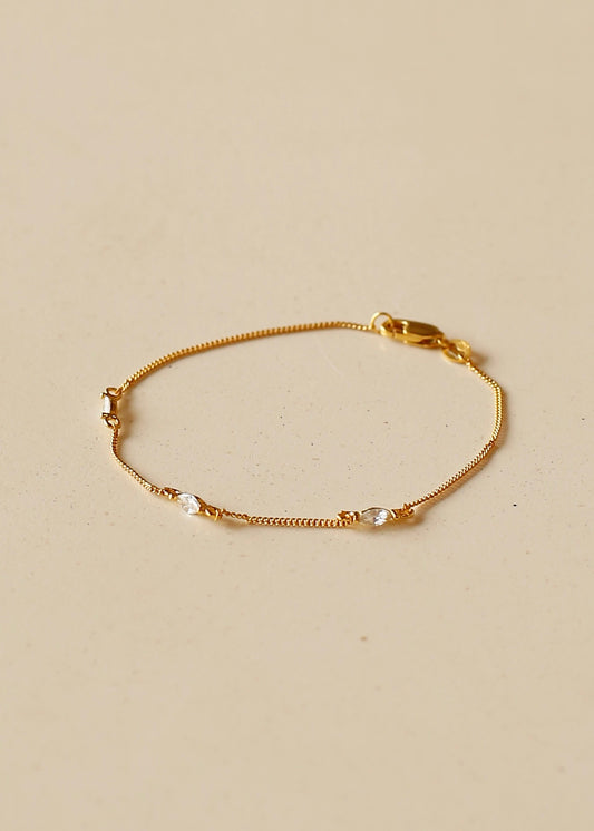 MARQUISE sterling silver bracelet