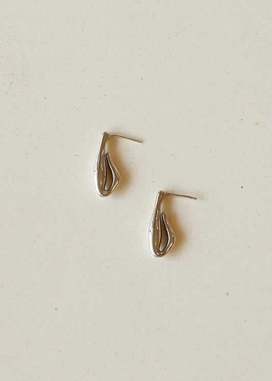 WAVEDROP Sterling Silver Earrings