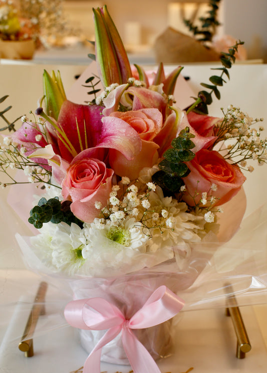 PREORDER PINKWHISPER small table arrangement