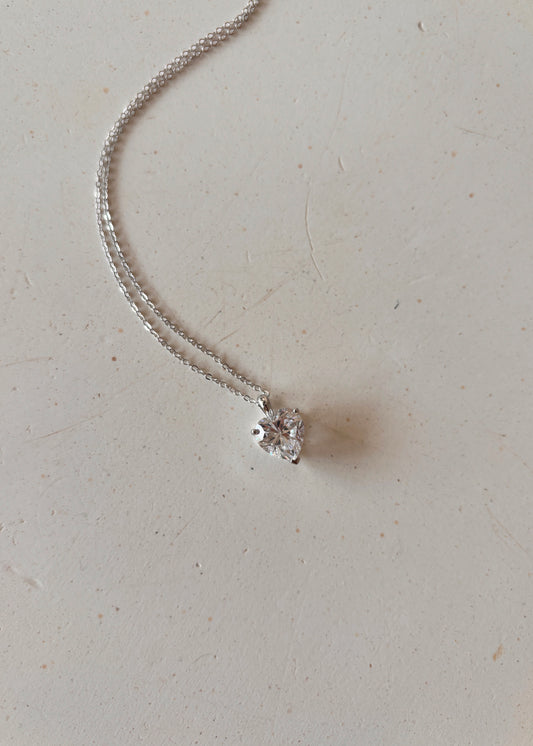 ROMANTICCUT HEART sterling silver necklace