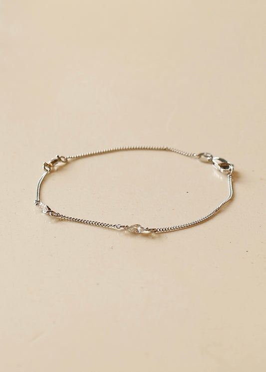 MARQUISE sterling silver bracelet