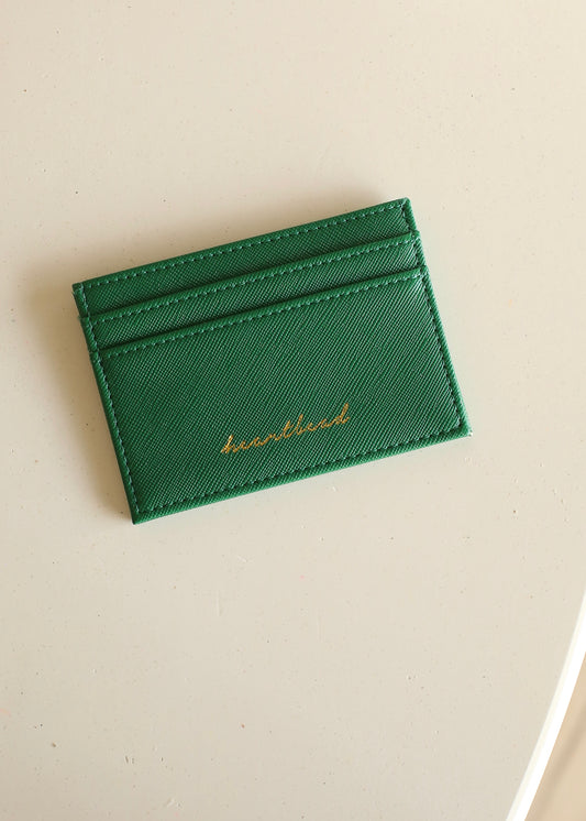 HEARTBEAD cardholder (medium emerald)