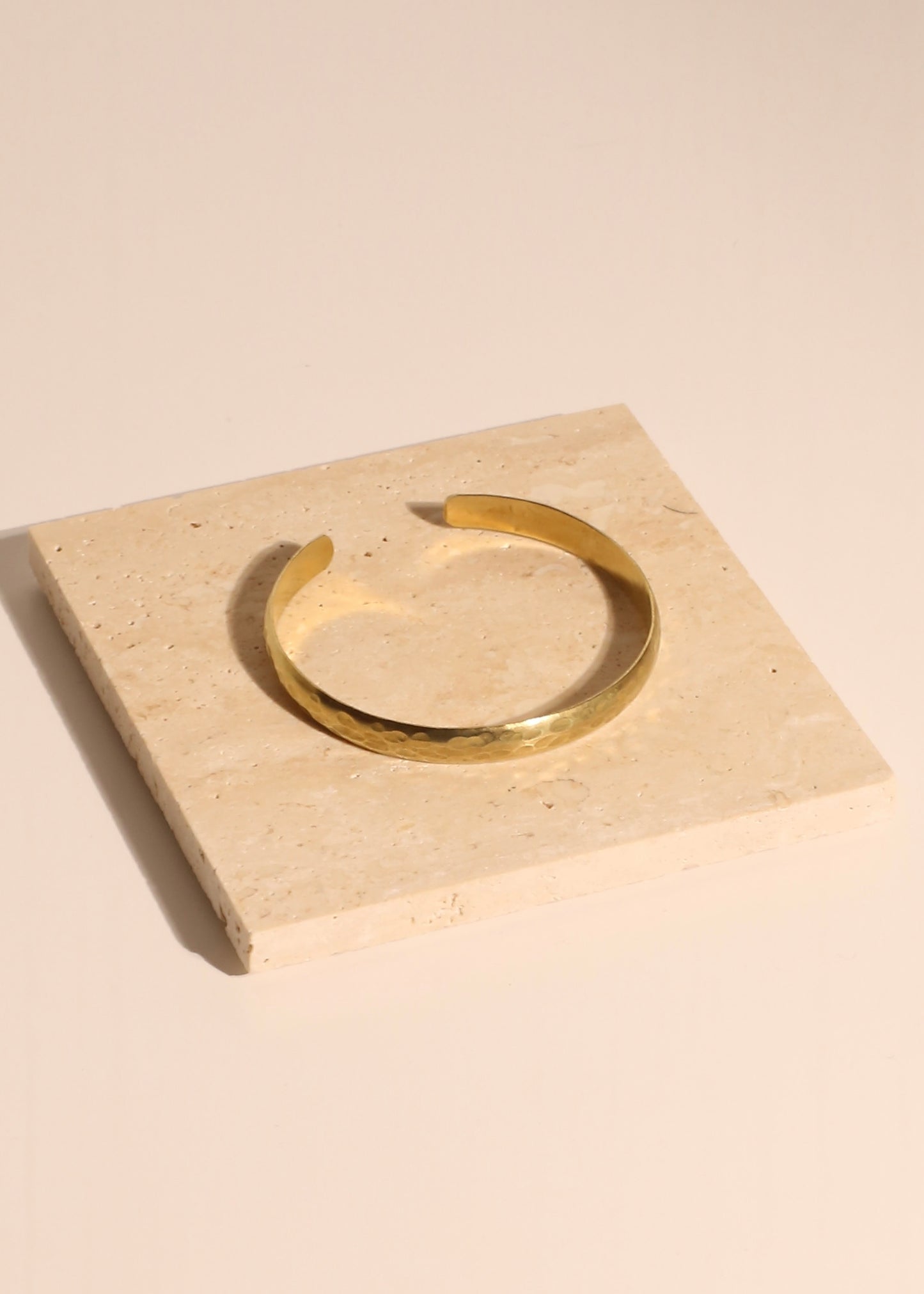 HAMMERED brass bangle