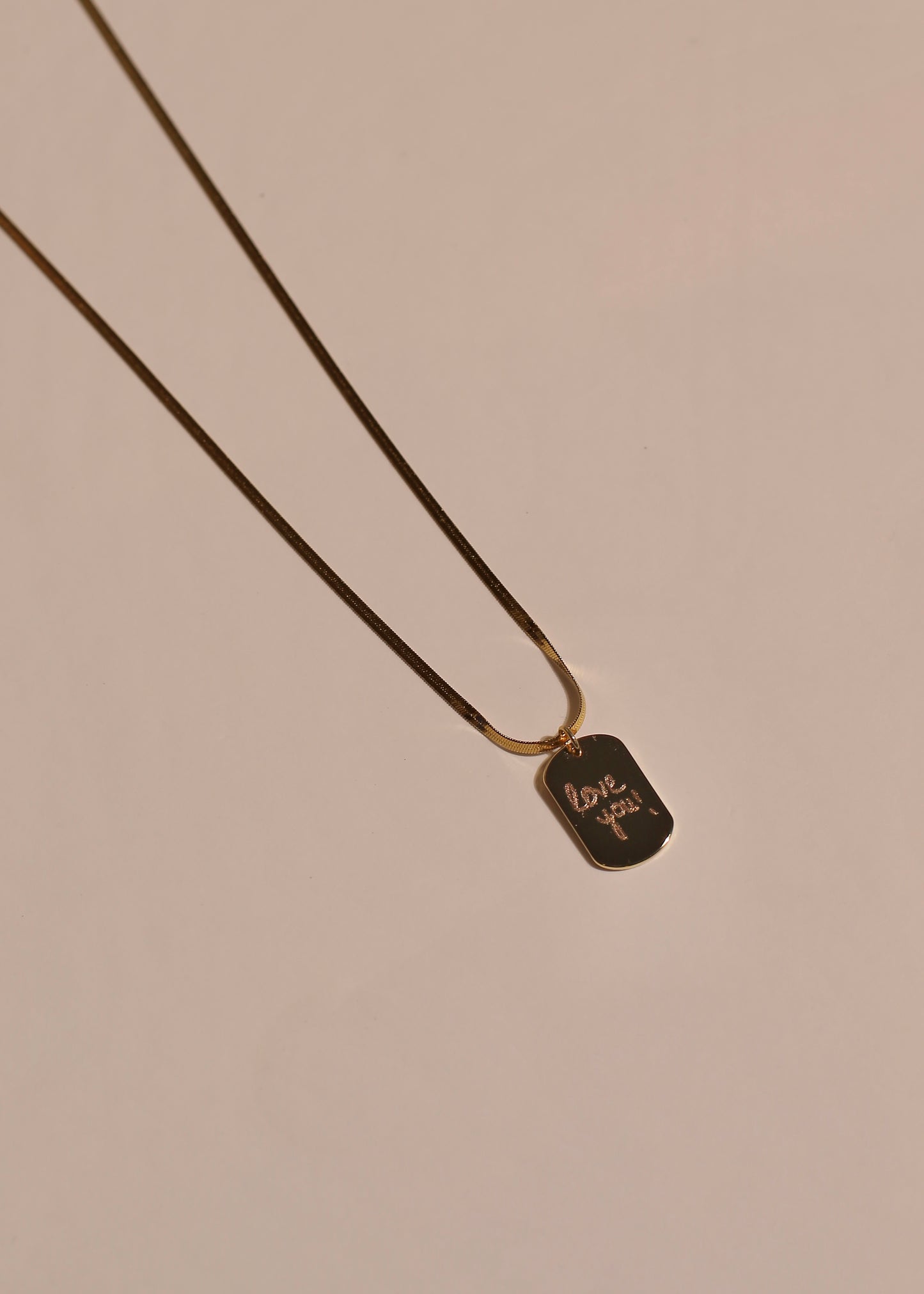 PLAINTAG Engravable Pendant Necklace