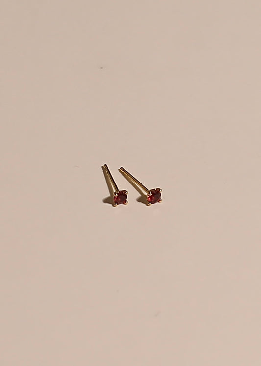 BIRTHSTONE MINI gold studs