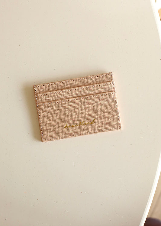 HEARTBEAD cardholder (bisque beige)