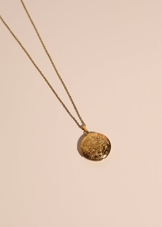 ROUNDFLORA stainless steel locket necklace