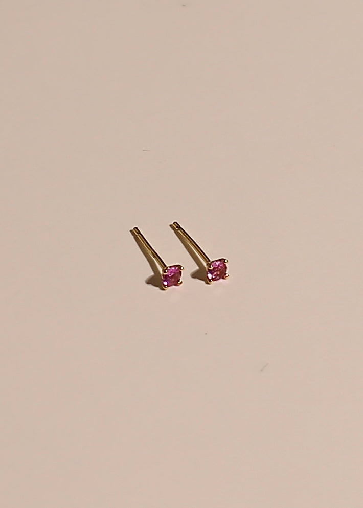 BIRTHSTONE MINI gold studs