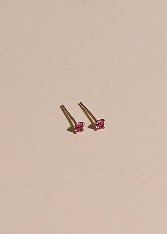 BIRTHSTONE MINI gold studs