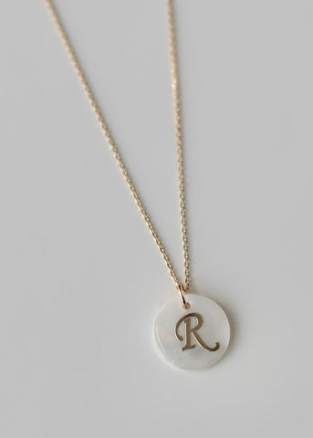 MOTHERPEARL Letter Necklace