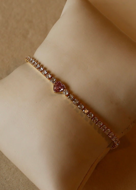 Rosè tennis bracelet