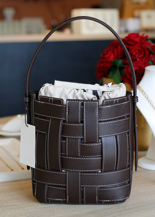 ZARA plaited crossbody bag