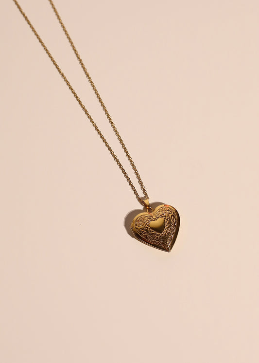 HEARTFLORA stainless steel locket necklace