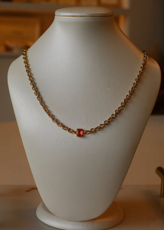 Rose chain necklace