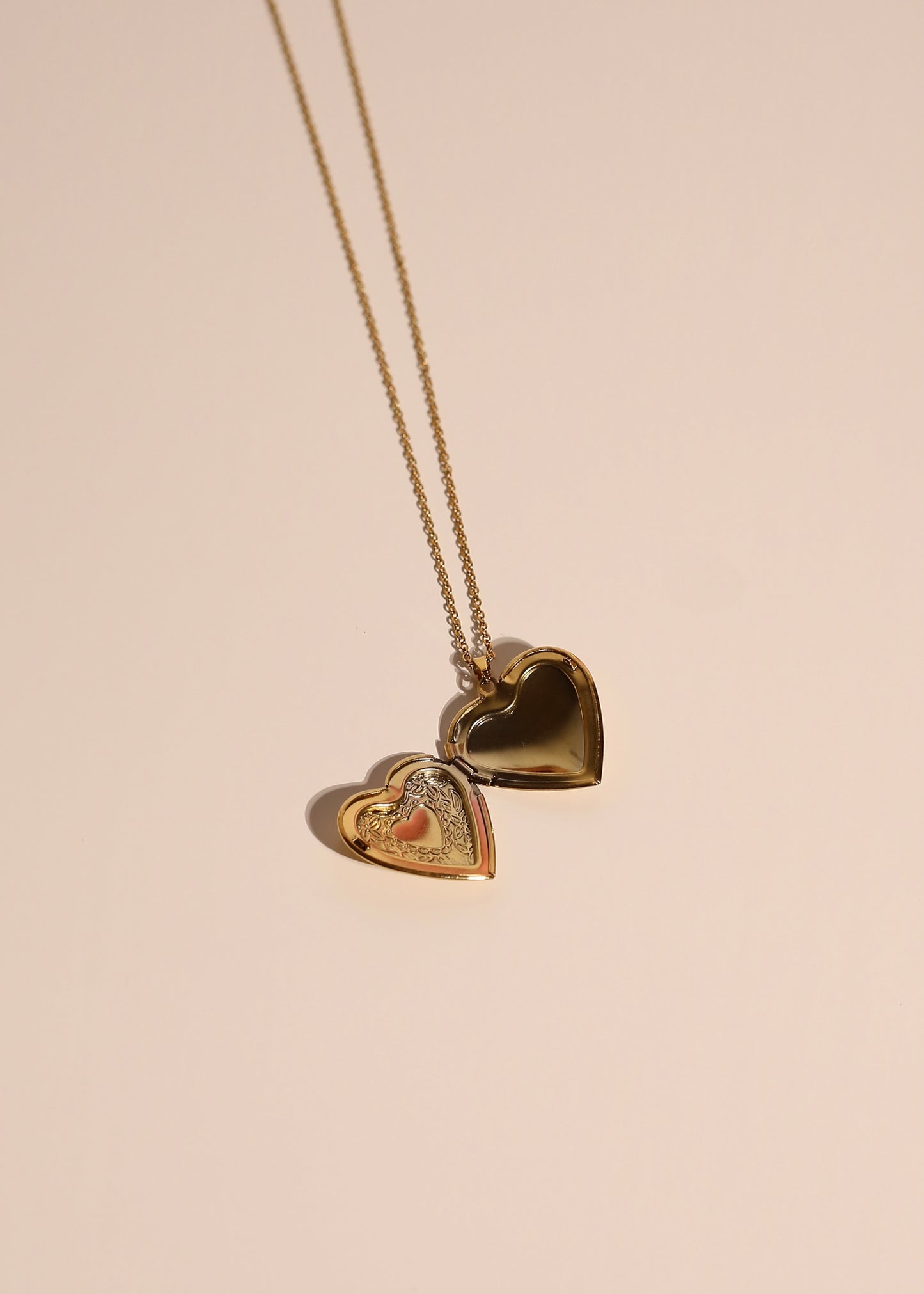 HEARTFLORA stainless steel locket necklace