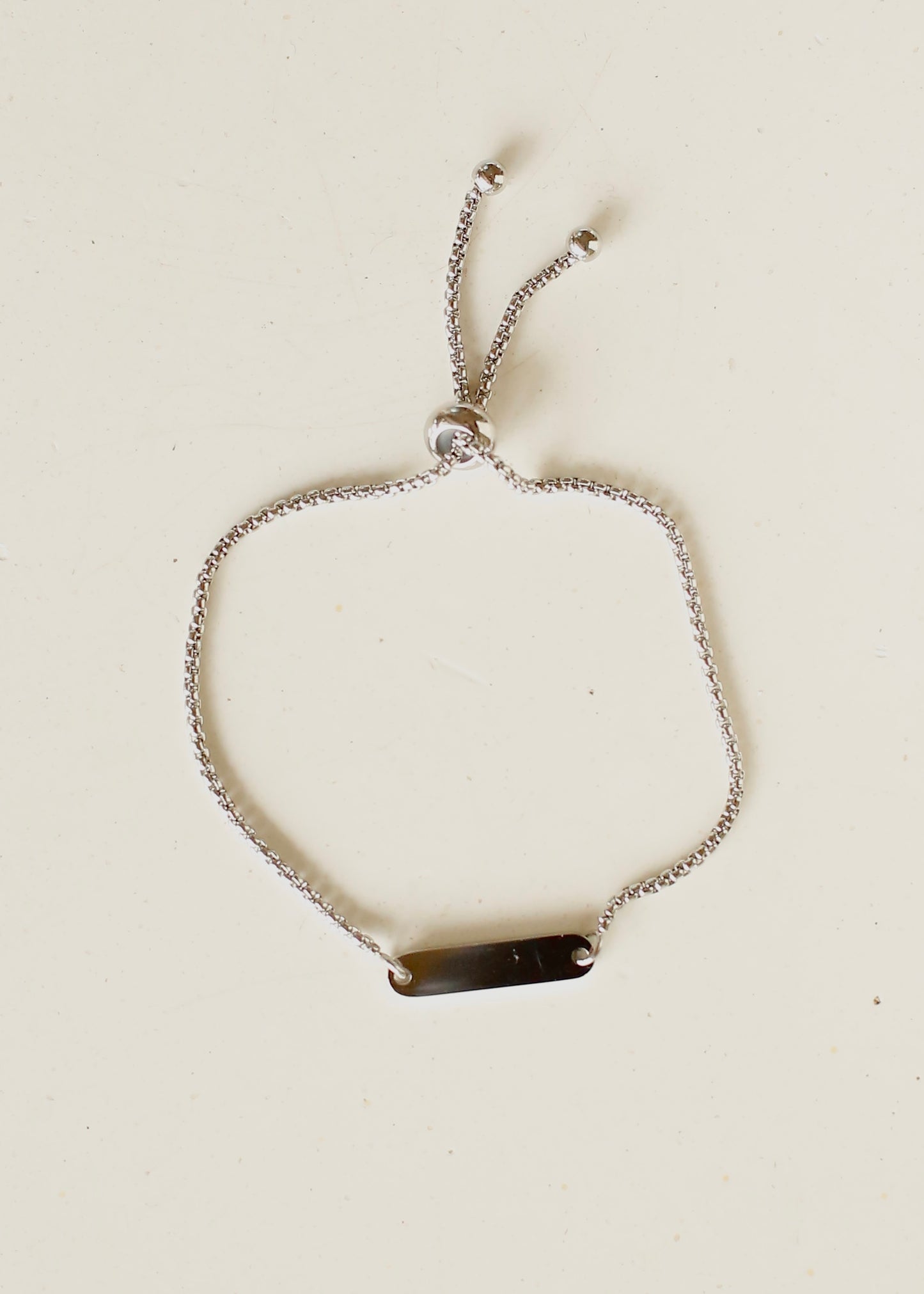 TAG silver stainless steel engravable bracelet