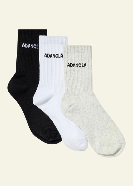 ADANOLA pack of 3 cotton blend socks