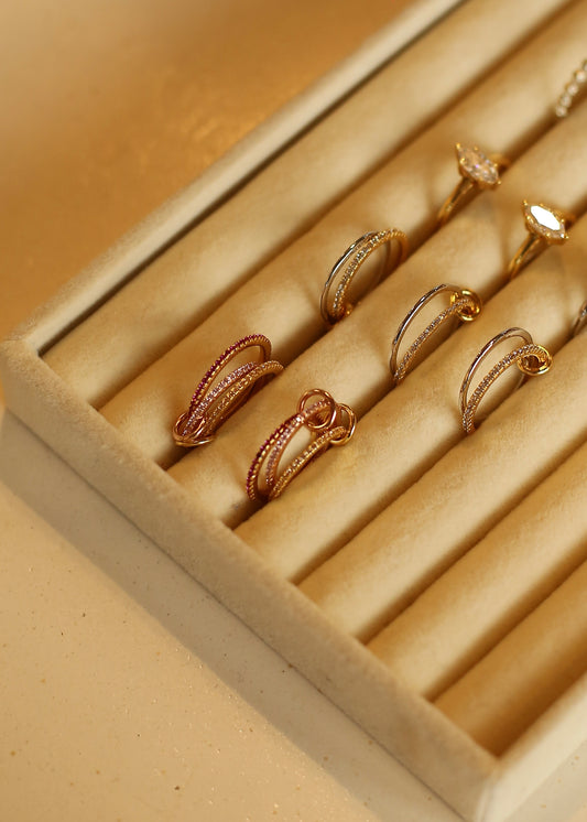 STACKS fuchsia ring
