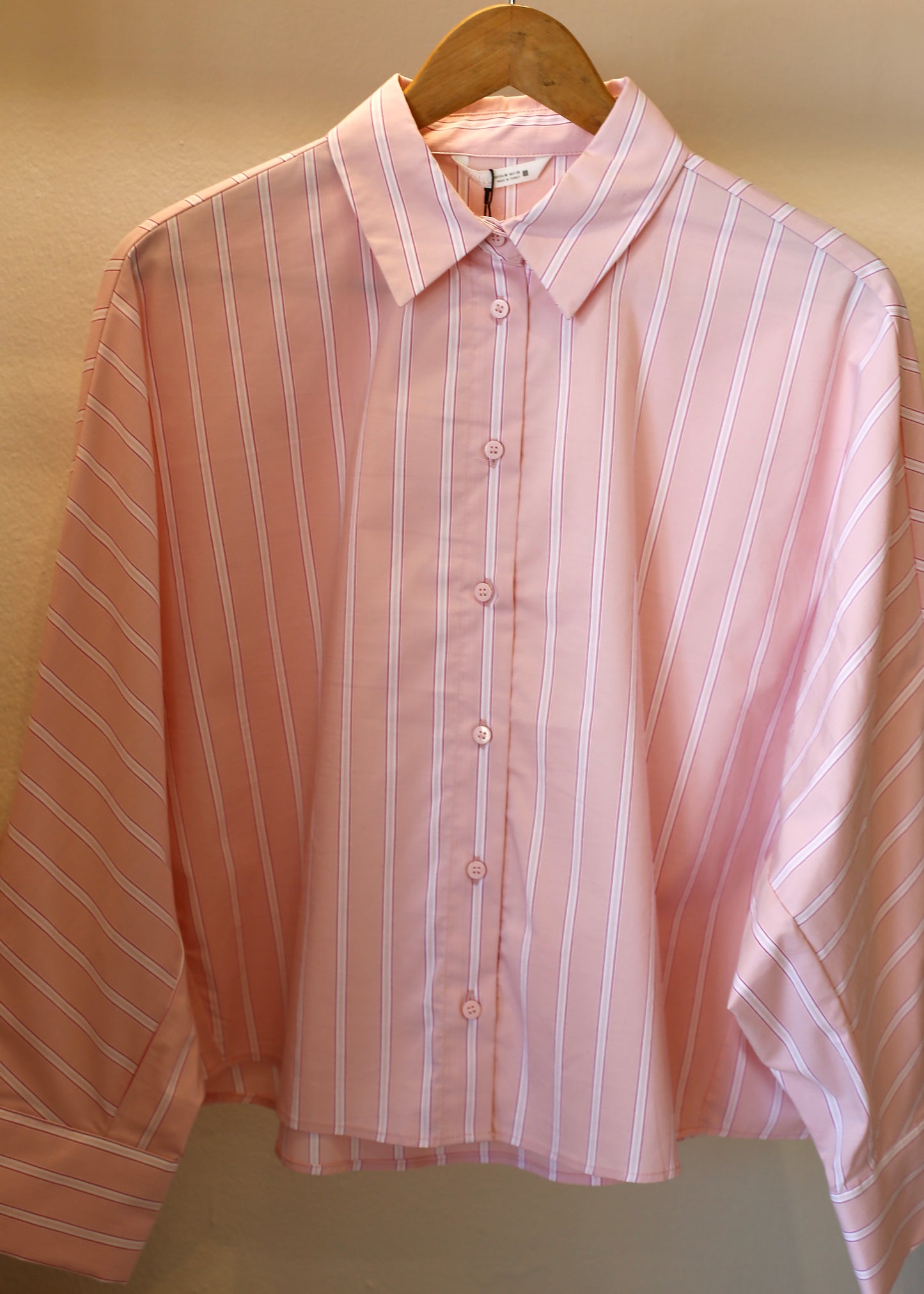 ZARA stripped pink white shirt