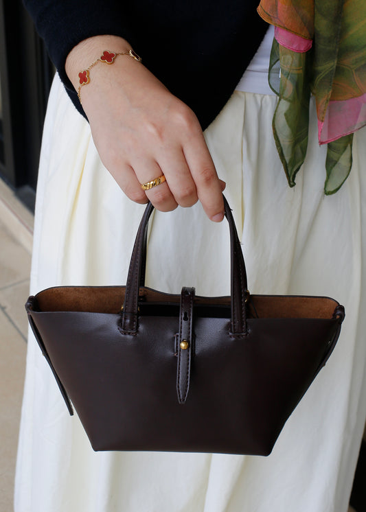ZARA mini basket tote bag