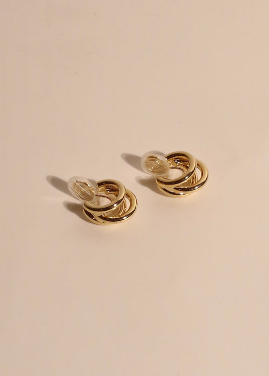 TRIPLELOOP clip on earrings