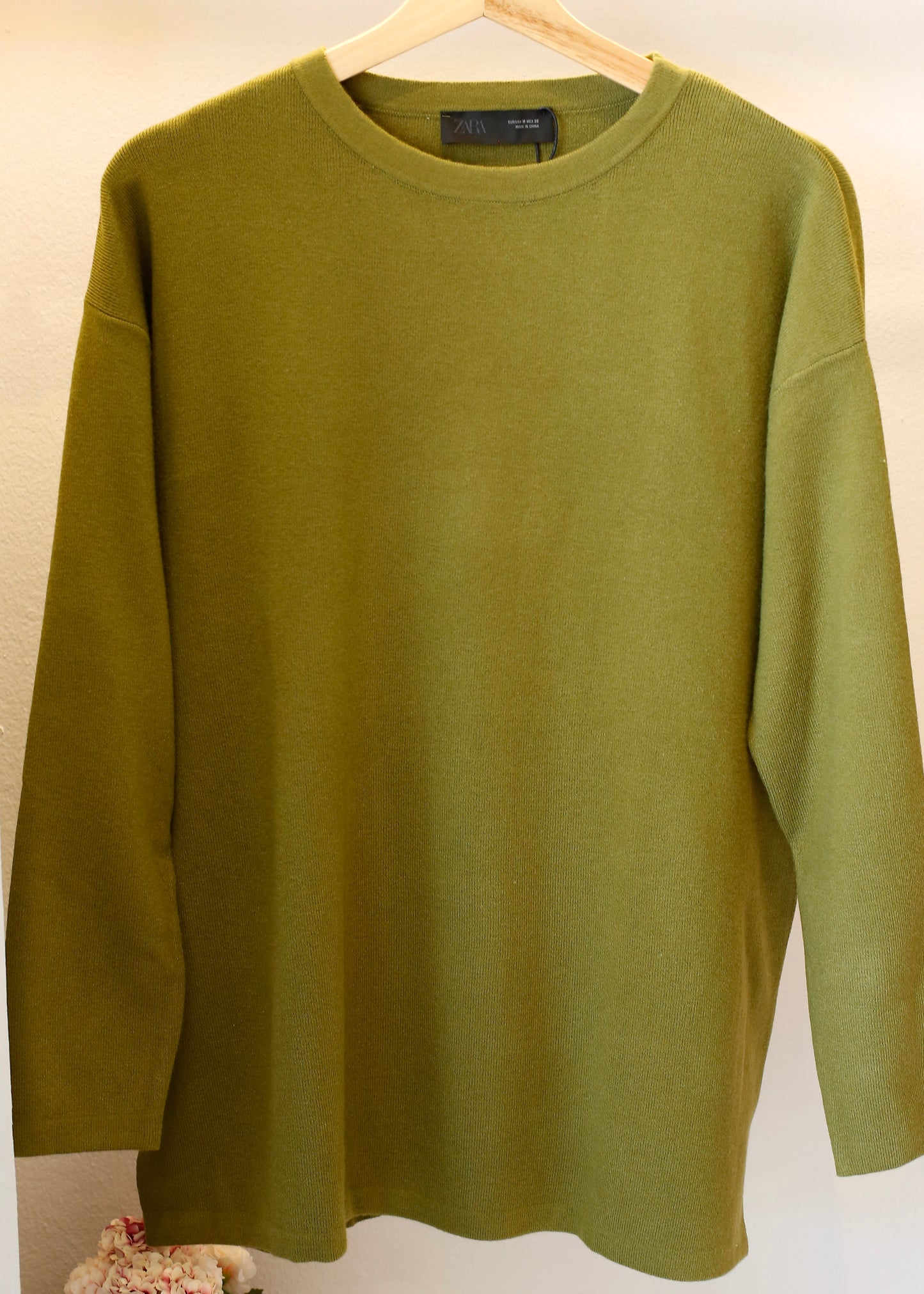ZARA moss green knit jumper