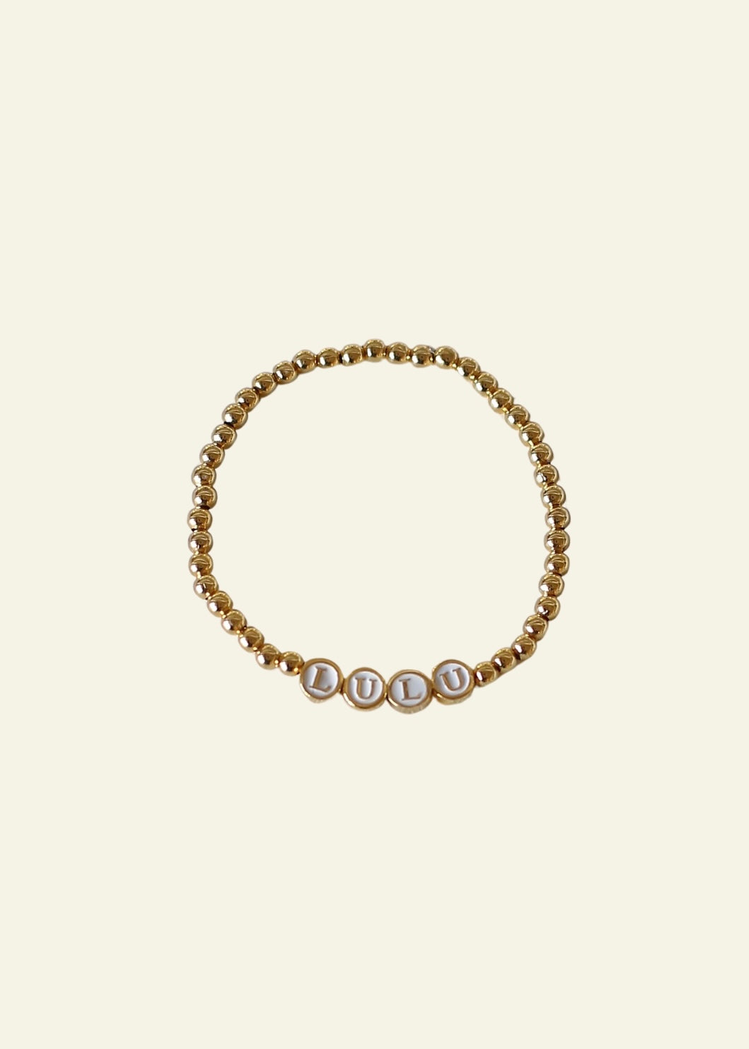 PREORDER NAME goldbeaded bracelet