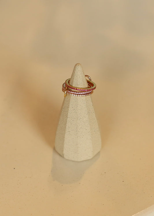 STACKS fuchsia ring