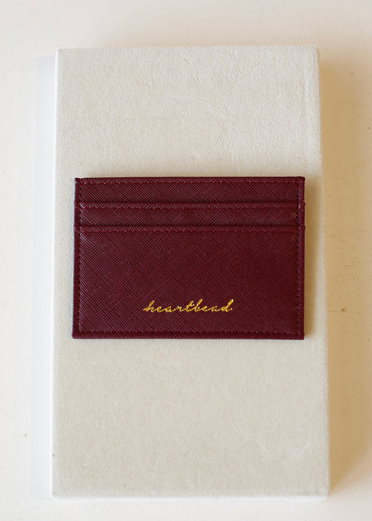 HEARTBEAD cardholder (burgundy)