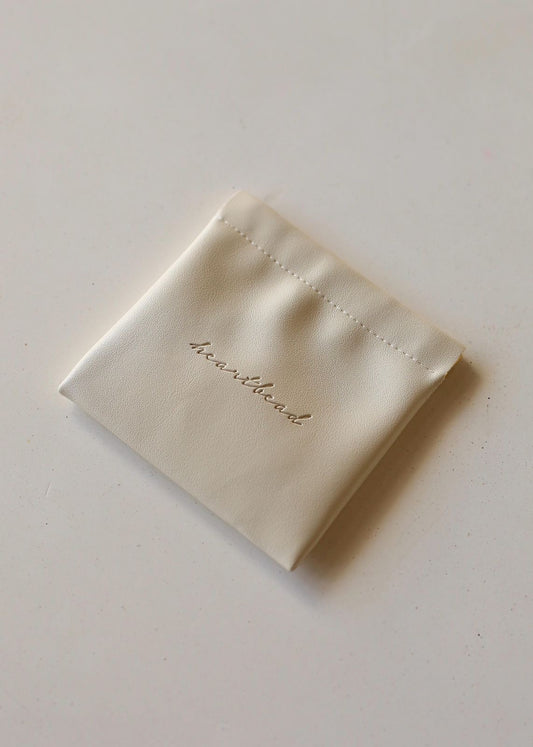 HEARTBEAD leather pouch