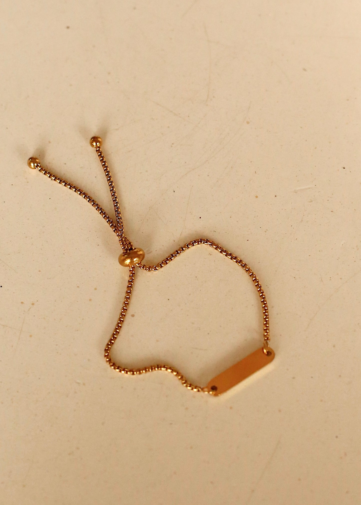 TAG gold stainless steel engravable bracelet