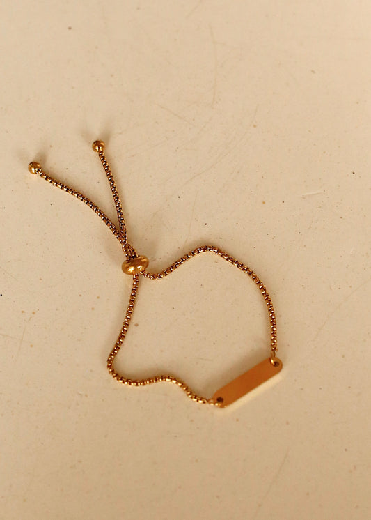 TAG gold stainless steel engravable bracelet