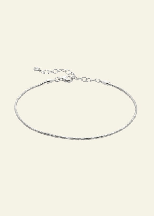 INSTOCK MONICA VINADER Sterling Silver Thin Snake Chain bracelet