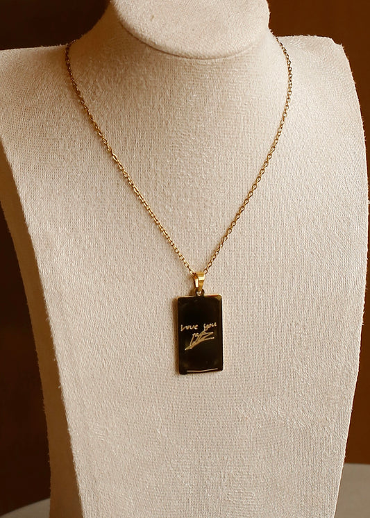 CLASSIC Rectangle Engravable Pendant Necklace